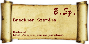 Breckner Szeréna névjegykártya